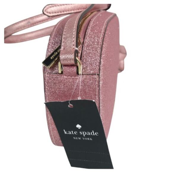 NWT Kate Spade New York glimmer oval camera bag Pink - Picture 3 of 6